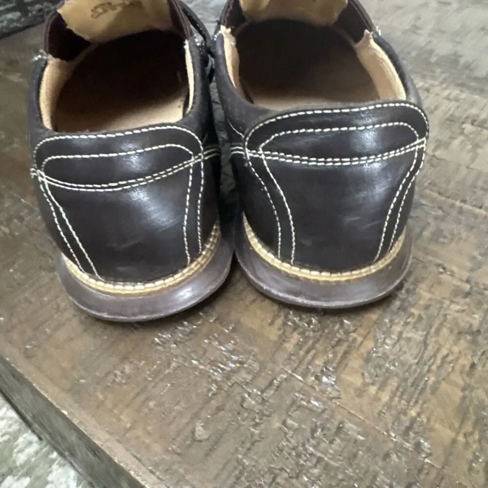 Cole Hann Leather Loafers Shoes Brown Perforated Strap Size 10.5 Grand OS